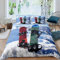 Snowboard Duvet Cover Set Snow Mountain Bedding Set 2pcs for Kids Boys Teens Winter Snow Scenery Print Comforter Cover Microfiber Bedspread Cover with 1 Pillow Case(No Comforter) Single Size