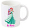 Little Flight Sirenetta Ariel Tazza in Ceramica Personalizzabile per MICROONDE da 325 ML per Bevande Calde