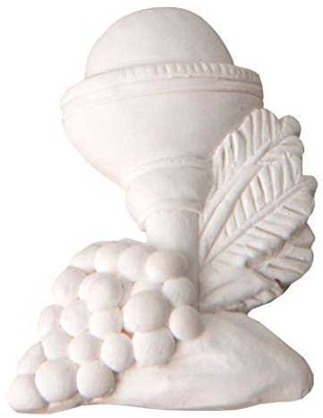 PuntoCasaStore 48 PZ Gesso Gessetto Calice Comunione BOMBONIERA Applicazione Altezza 4 cm
