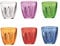 Fratelli Guzzini Plastica ( SAN ) SET6 Bicchieri Acqua Aqua