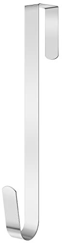 ELCOHO 12 Inches Metal Christmas Wreath Hangers Magnetic Hook Hanger Xmas Door Decorations Wreath Hook for Front Door Outdoor Decoration (Silver)