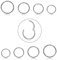 JeryWe 3/6/8PCS Nasenring Hoop 316L Chirurgenstahl Septum Clicker Nasenpiercing Knorpel Daith Conch Tragus Helix ohrring Ohr Nostril Körperpiercing Set Segmentring Lippenring 16/18/20g 6-12MM