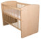KMbaby Babybett K2 Naturholz 120 x 60 cm mit Matratze & Lattenrost- Baby Kinderbett Gitterbett 3 Stufen Höhenverstellbar - Natürliches Kiefernholz & MDF