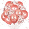 Rose Gold 40th Birthday Balloons - 15 Pcs Party Decorations for Women & Men