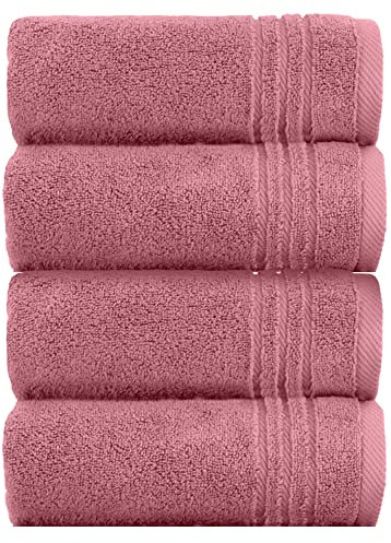 La Vida Premium Handtuch-Set 4-teilig Beere, 100% Frottee-Baumwolle, 480g/m², weich und saugstark, fürs Badezimmer, Oeko-Tex 100 Zertifiziert, 4 x Handtuch 50x100 cm