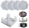 Bekecidi Moules en résine pour sous-verres 5 pièces - Moule pour boîte de rangement en silicone, moules pour porte sous-verres octogonaux, moules pour dessous de tasse en époxy, DIY Art Craft