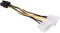 Uinfhyknd A Dualer 4-Pin Molex IDE 6-Pin PCI-E Adaptateur de câble d'alimentation pour carte graphique