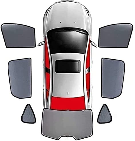 GHIOSA Parasol Ventana Lateral Coche para Mercedes-Benz E-Class W211 2002-2009,Cortinas Parasoles Protección Solar Trasera Ventanas Laterales Visera Accesorios,7pcs-wholecar