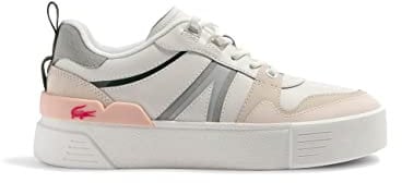 Lacoste-Women Court SNKR-46CFA0023, Blanc/Gris Clair, 37 EU