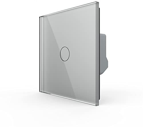 Livolo VL-C701S-15 - Interruptor de luz táctil (1 compartimento), color gris