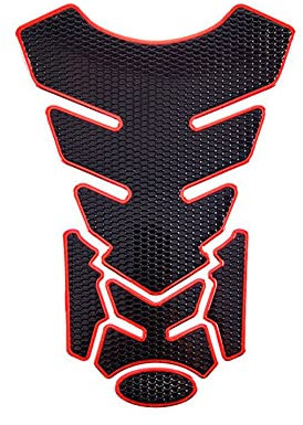 BKEPDY Paraserbatoio Tank Pad Adesivi Fishbone Adesivo Serbatoio 3D Protezione Serbatoio di Gas Pad Adesivo Decalcomanie Moto Serbatoio Protector Pad Sticker (Rosso)