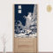 Noren Style Chinoise Rideau de Porte Style Japonais Fenêtre Rideaux Panneau Tenture Tapisserie Traditionnel Imprimé Coton Lin Décoration de Porte Tapisserie Décoration poisson blanc 70 x 150 cm