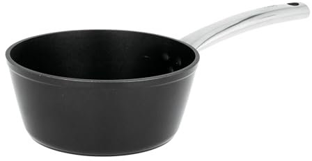 Sitram 713159 Casserole ART DE LA CUISSON en Aluminium Forgé Ø 18 cm H 8 cm - tous feux dont induction - Manche ergonomique Inox Riveté - Revêtement noir anti-adhérent sans PFOA