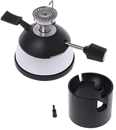 Scalewbin quemador de gas butano de mesa con cabezal para sifón, cafetera, cafetera, cafetera, cocina de gas (gas)