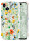 Micoden Cute Curly Wave Case for iPhone 15,Clear with Anti-Yellowing Flower Floral,Soft TPU Slim Bumper Shockproof Anti-Scratch Protective Wavy Cover for Girls Women-Orange