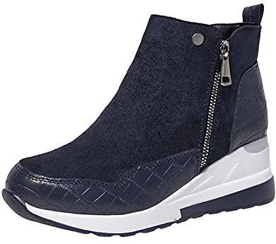 offerte Stivaletti Bassi Donna Stivali Donna Alti Fino al Ginocchio di Jeans Cowboy Boots Stivaletti Donna Tacco Stivali Gomma Donna Stivali Alti Neri Donna Tacchi