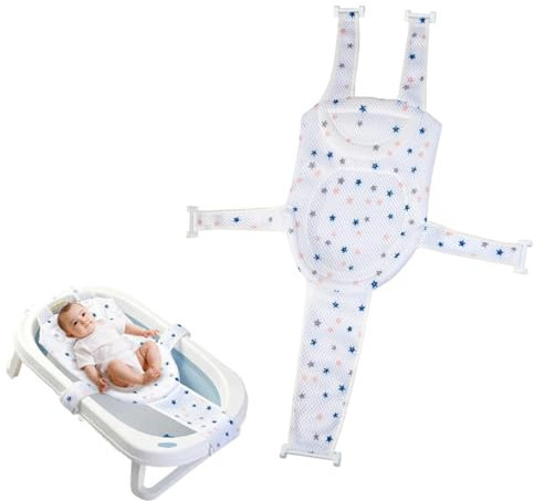 Asiento Hamaca Bañera Bebe, BebéS Ducha ReciéN Nacido Malla Ajustable, Ajustable Soporte de Cojín de Bebe Bañera, Red de Baño para Bebé, Cojín de baño para bebé, para Niños de 0 a 36 Meses