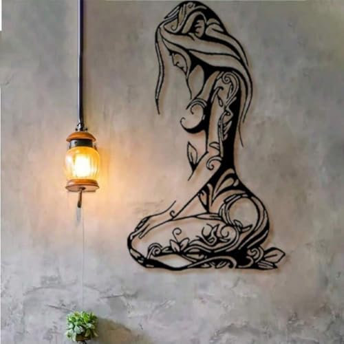 VALINSKY Feminine Metall-Wandkunst, Frauenkörper, abstrakte Linie, Frauen-Heimdekoration, feminine Silhouette, Heimkunst, Wanddekoration für Badezimmer und Wohnzimmer