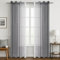 MRTREES Vorhänge mit Ösen Transparente Wohnzimmer Modern 2er Set Farbverlauf Grau, Fenster Gardinen Durchsichtig Schlafzimmer 225 cm Lang 140 cm Breit Vorhang Ösenschal Curtains Living Room