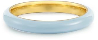 GLANZSTÜCKE MÜNCHEN Damen Ring 925/- Sterling Silber gelbgold | gelbvergoldet 14 Karat, Bandring, Emaille blau