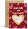 MEJOSER A6 Valentinstag Karte Rubbelkarte zum Selber Beschriften Liebe Karte zum Valentinstag Valentinstagskarte Geschenk für Frau Mann Sie Ihn Freundin Freund Partner Ich Liebe Dich