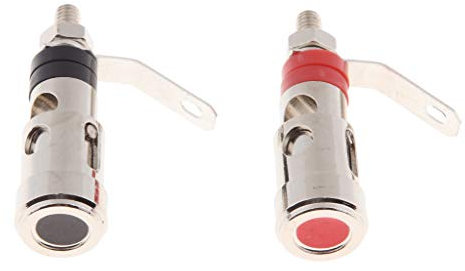2 connettori a banana per amplificatori e terminali in rame puro