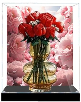 Boîte de présentation en acrylique pour Lego 10328 - Modèle rose - Transparent - Anti-poussière - Boîte de rangement - Compatible avec le modèle Lego 10328 (modèle non inclus) (Style A)