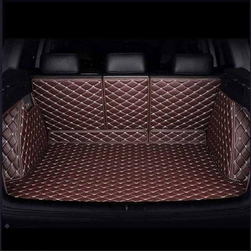 Leder Auto Kofferraum Matte Schutzmatte, für Volvo V40 2013-2019 Teppich Cargo-Liner Antirutschmatte Faltbare Aufbewahrungsmatte Auto Zubehör, E Coffee