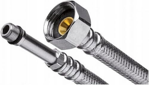 Tuyau flexible 3/8 pouce x M10 rallonge – tuyau renforcé en acier inoxydable de 1000mm – raccord du tuyau au robinet - connecteur et filetage extérieur