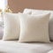 AMFUN 2er Set Kordsamt Kissenbezug, Deko Kissenhüllen, Dekokissen Zierkissenbezug 40x40 cm, Sofakissen Couchkissen Dekokissen Kissenbezug für Sofa Sessel Zuhause Schlafzimmer, Beige