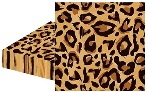 MORAINJAY 20 Stück Leopard Party Servietten, 33x33cm Servietten Geburtstag Tischdekorationen, Farbige Cocktail Tischserviette Napkins für Junge Mädchen Geburtstag Party, Hochzeit und Jubiläen