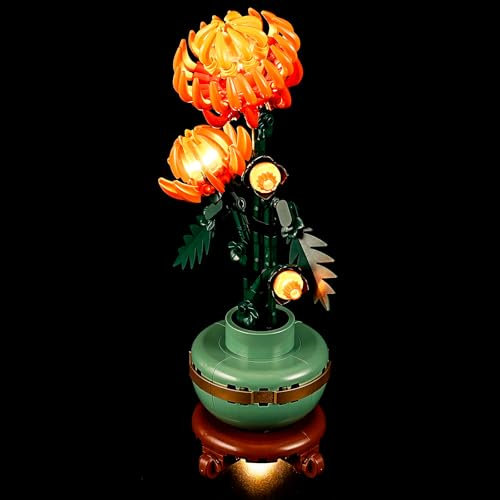 GEAMENT Kit de Luces LED Compatible con Lego Crisantemo (Chrysanthemum) Botanical Collection 10368 (Juego Modelo no Incluido)