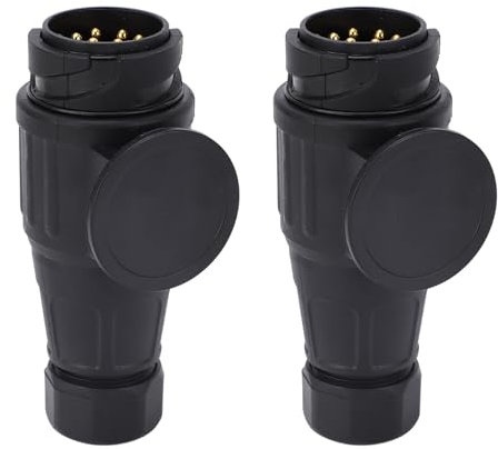 Zohisin Prise Électrique De Remorque 13 Broches Étanche en Plastique Et Cuivre Moulé par Injection Compatible Euro pour Véhicules Et Remorques Européens