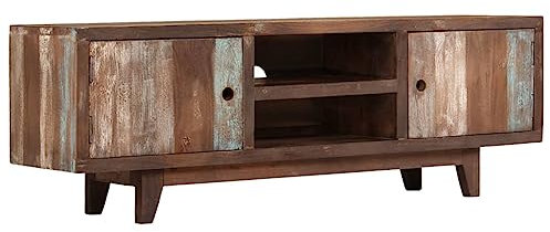 Woonisher Mobile Porta TV in Legno di Acacia Stile Vintage 118x30x40 cmMobile TV credenza mobile TV