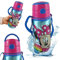 Minnie Mouse Leak Proof Sports Water Bottle, 600ml Aluminium Automatic Button Opening Water Lightweight Leakproof KBT Disney Bottle for Ideal for School Nursery Sports Picnic Kids | 21.5cm