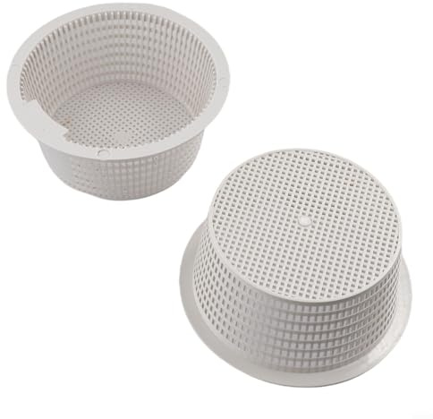 Drivstraw Pool-Skimmer-Filterkorb P06436 für Stahlwandpool, 16 x 12 x 7 cm, kompatibel mit Modellen 56369, 56384, 56566, 56574, 56586, weiße Gummikonstruktion (2 Stück)