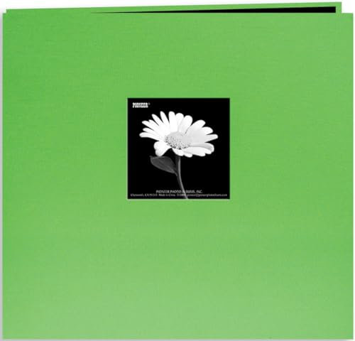 Pioneer 8 x 8-inch Book Cloth Cover Post Bound Album, Citrus Green