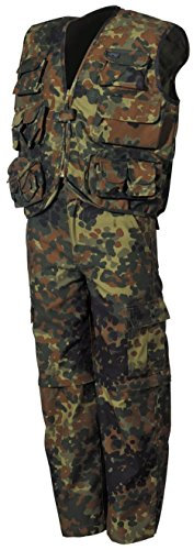 MFH Kinderanzug Weste und Hose für Jungen und Mädchen (Flecktarn/L (146/152))