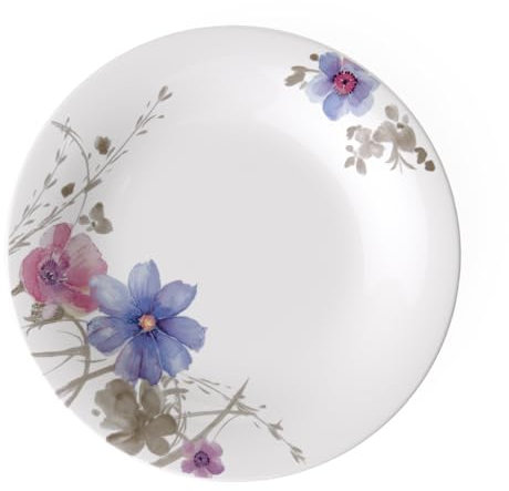 Villeroy und Boch Mariefleur Gris Basic Frühstücksteller, 21 cm, Premium Porzellan, weiß/bunt