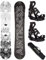 Airtracks Herren Snowboard Set Freeride Freestyle - Akasha Hybrid Rocker Wide Snowboard 152 - Softbindung Master M - SB Bag