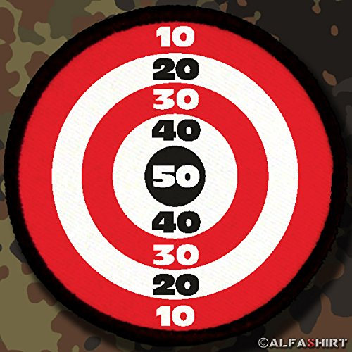 Patch/Aufnäher - Zielscheibe Treffer Hit Dart Punkte Pfeil Sport #7147