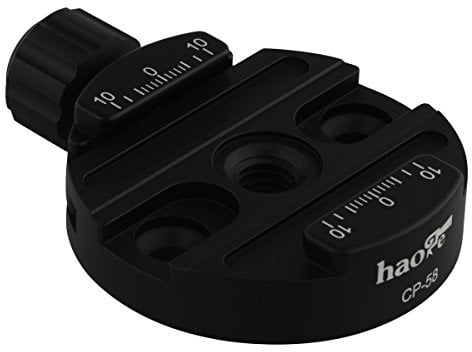 Haoge CP-58 58mm Screw Knob Quick Release Clamp Adapter Mount for Quick Release QR Plate Camera Tripod Ballhead Monopod Ball Head Fit Arca Swiss