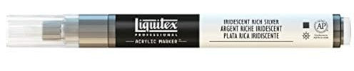 Liquitex 4620239 - Pennarello Acrilico, Grigio (Regno Iridescente - Argento), 2 - 4 mm