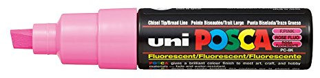 UNI-BALL Marqueur Pte large biseautée POSCA PC8K 8mm Rose Fluo