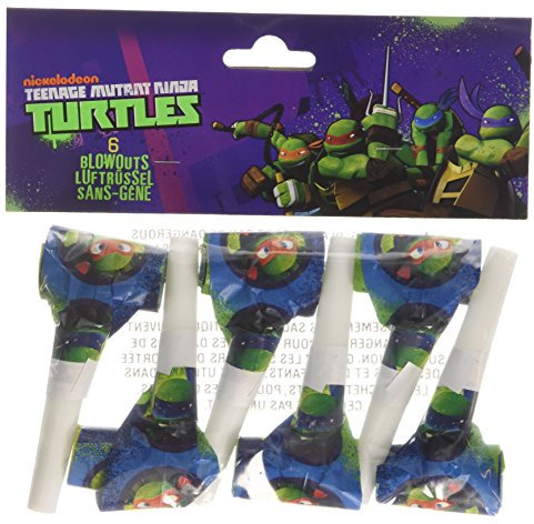 amscan International Partypfeifen, Teenage Mutant Ninja Turtles, 6 Stück