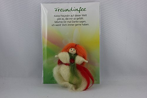 JoJo, Wichtel Arts, J093-009, Glücksfee, Freundinfee, Filz, 9cm, mit Spruch