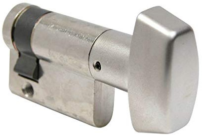 Tesa Assa Abloy 520B5010N Cilindro Estándar TE5 Niquelado 50B x 10 mm Medio Cilindro Botón Leva Corta