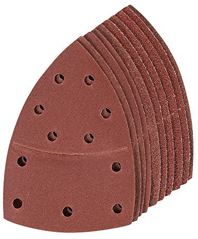 Silverline 380895 Hook and Loop Multi-Sander Sheets 102 x 62 mm, 93 mm 10pk 2 x 40, 60, 80, 120, 180 Grit