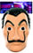 Offizielle Maske Haus des Geldes® | Dali Maske | Salvador Dali Maske | Kostüm | Halloween | Karneval | Einbrecher Kostüm Mottoparty | Dieb | Einbrecher | OriginalCup®