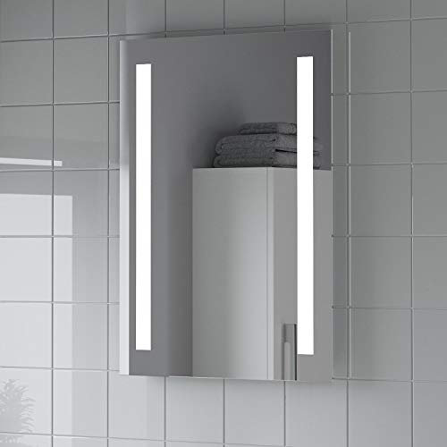 Artis® 500 x 700mm Bathroom Mirror with LED Lights Wall Mounted Illuminated Light Vanity Mirrors for Bathrooms, Battery Operated, Switch